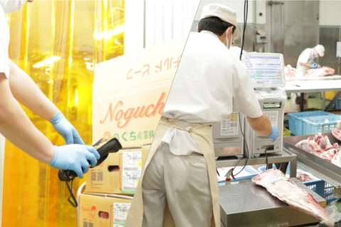 商品の管理をしている様子